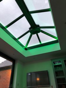 6 Orangery with bifold doors and colour changing lights